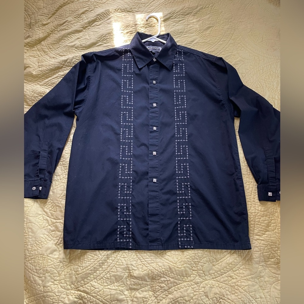 Black Versace button down